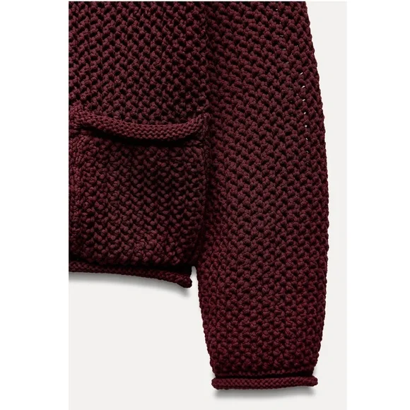 Zara CHUNKY KNIT CARDIGAN - Picture 10 of 10